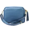 Pierre Cardin FRZ 1501 kék női bőr válltáska, oldaltáska, crossbody 21 x 16 x 8 cm