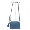 Pierre Cardin FRZ 1501 kék női bőr válltáska, oldaltáska, crossbody 21 x 16 x 8 cm