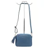 Pierre Cardin FRZ 1501 kék női bőr válltáska, oldaltáska, crossbody 21 x 16 x 8 cm
