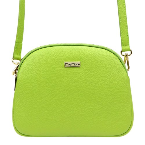 MiaMore 01-064 lime zöld női bőr válltáska 22.5 x 18 x 9 cm 