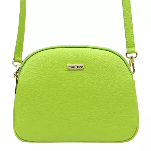 MiaMore 01-064 lime zöld női bőr válltáska 22.5 x 18 x 9 cm