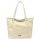 MiaMore 01-058 bézs női bőr válltáska, shopper 40 x 30 x 12 cm