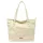 MiaMore 01-058 bézs női bőr válltáska, shopper 40 x 30 x 12 cm