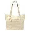 MiaMore 01-058 bézs női bőr válltáska, shopper 40 x 30 x 12 cm
