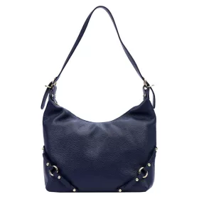   Luka 24-006 sötétkék női bőr válltáska 32 x 27 x 11 cm