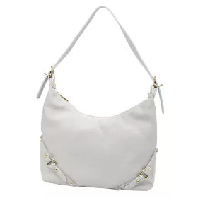 Luka 24-006 ekrü női bőr válltáska 32 x 27 x 11 cm