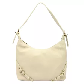Luka 24-006 bézs női bőr válltáska 32 x 27 x 11 cm
