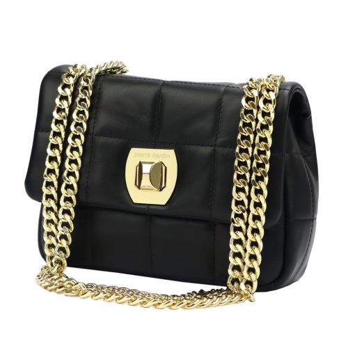 Pierre Cardin FRZ 1956 SAVAGE fekete női bőr válltáska 22 x 16 x 8 cm