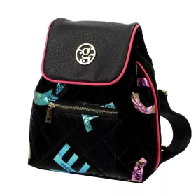   Gregorio SK166 fekete hologram mintás női hátizsák 26 x 32 x 13 cm
