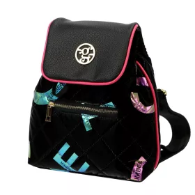   Gregorio SK166 fekete hologram mintás női hátizsák 26 x 32 x 13 cm