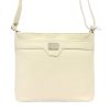 Luka 20-076 krém női bőr válltáska, oldaltáska, crossbody 24 x 20 x 10 cm