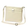Luka 20-076 krém női bőr válltáska, oldaltáska, crossbody 24 x 20 x 10 cm