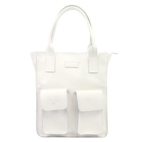 Angelo 01-001 fehér női bőr kézitáska, válltáska 33 x 40 x 11 cm