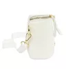 MiaMore 01-001 GOLD fehér női bőr oldaltáska, crossbody 22 x 13 x 7 cm