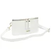 MiaMore 01-001 GOLD fehér női bőr oldaltáska, crossbody 22 x 13 x 7 cm