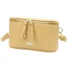 MiaMore 01-001 GOLD homok színű női bőr oldaltáska, crossbody 22 x 13 x 7 cm