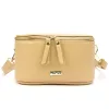 MiaMore 01-001 GOLD homok színű női bőr oldaltáska, crossbody 22 x 13 x 7 cm