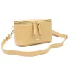 MiaMore 01-001 GOLD homok színű női bőr oldaltáska, crossbody 22 x 13 x 7 cm