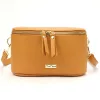 MiaMore 01-001 GOLD világosbarna női bőr oldaltáska, crossbody 22 x 13 x 7 cm