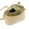 MiaMore 01-001 GOLD bézs női bőr oldaltáska, crossbody 22 x 13 x 7 cm