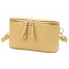 Luka 01-001 GOLD homok női bőr oldaltáska, crossbody 22 x 13 x 7 cm