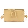 Luka 01-001 GOLD homok női bőr oldaltáska, crossbody 22 x 13 x 7 cm