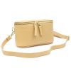 Luka 01-001 GOLD homok női bőr oldaltáska, crossbody 22 x 13 x 7 cm