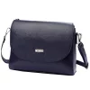 MiaMore 01-067 navy női bőr válltáska, oldaltáska 23 x 19 x 9 cm