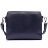 MiaMore 01-067 navy női bőr válltáska, oldaltáska 23 x 19 x 9 cm