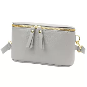   Luka 01-001 GOLD szürke női bőr oldaltáska, crossbody 22 x 13 x 7 cm