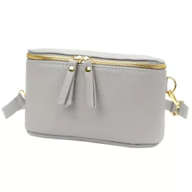   Luka 01-001 GOLD szürke női bőr oldaltáska, crossbody 22 x 13 x 7 cm