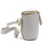 Luka 01-001 GOLD szürke női bőr oldaltáska, crossbody 22 x 13 x 7 cm