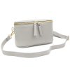 Luka 01-001 GOLD szürke női bőr oldaltáska, crossbody 22 x 13 x 7 cm