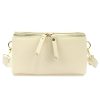 Luka 01-001 GOLD bézs női bőr oldaltáska, crossbody 22 x 13 x 7 cm