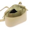Luka 01-001 GOLD bézs női bőr oldaltáska, crossbody 22 x 13 x 7 cm
