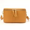 Luka 01-001 GOLD mustársárga női bőr oldaltáska, crossbody 22 x 13 x 7 cm
