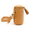 Luka 01-001 GOLD mustársárga női bőr oldaltáska, crossbody 22 x 13 x 7 cm
