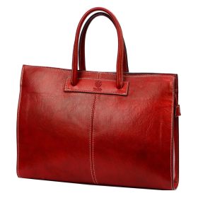   Florence 1027 piros olasz bőr női aktatáska 40 x 30 x 12 cm