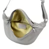 Luka 24-010 DOLLARO szürke női bőr övtáska, crossbody 34 x 19 x 13 cm