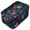 Rovicky R-TL15608 fekete-magenta virágmintás Wizz Air, Ryanair kabintáska, utazótáska 40 x 25 x 20 cm