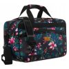 Rovicky R-TL15608 fekete-magenta virágmintás Wizz Air, Ryanair kabintáska, utazótáska 40 x 25 x 20 cm