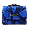 Lorenti 55287-ONBF kék pillangó mintás női bőr pénztárca 9.5 x 7 x 3 cm