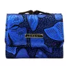 Lorenti 55287-ONBF kék pillangó mintás női bőr pénztárca 9.5 x 7 x 3 cm