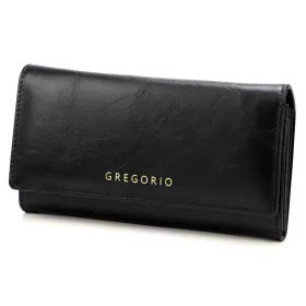  Gregorio IT-100 fekete női bőr pénztárca 18.5 x 10 x 4 cm