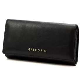   Gregorio IT-102 fekete női bőr pénztárca 18.5 x 10 x 4 cm