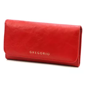   Gregorio IT-110 piros női bőr pénztárca 17.5 x 9.5 x 4 cm