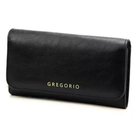   Gregorio IT-110 fekete női bőr pénztárca 17.5 x 9.5 x 4 cm