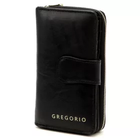   Gregorio IT-116 fekete női bőr pénztárca 10 x 17 x 3.5 cm