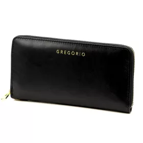   Gregorio IT-119 fekete női bőr pénztárca 19.5 x 10.5 x 2.5 cm