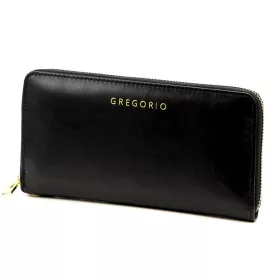   Gregorio IT-119 fekete női bőr pénztárca 19.5 x 10.5 x 2.5 cm
